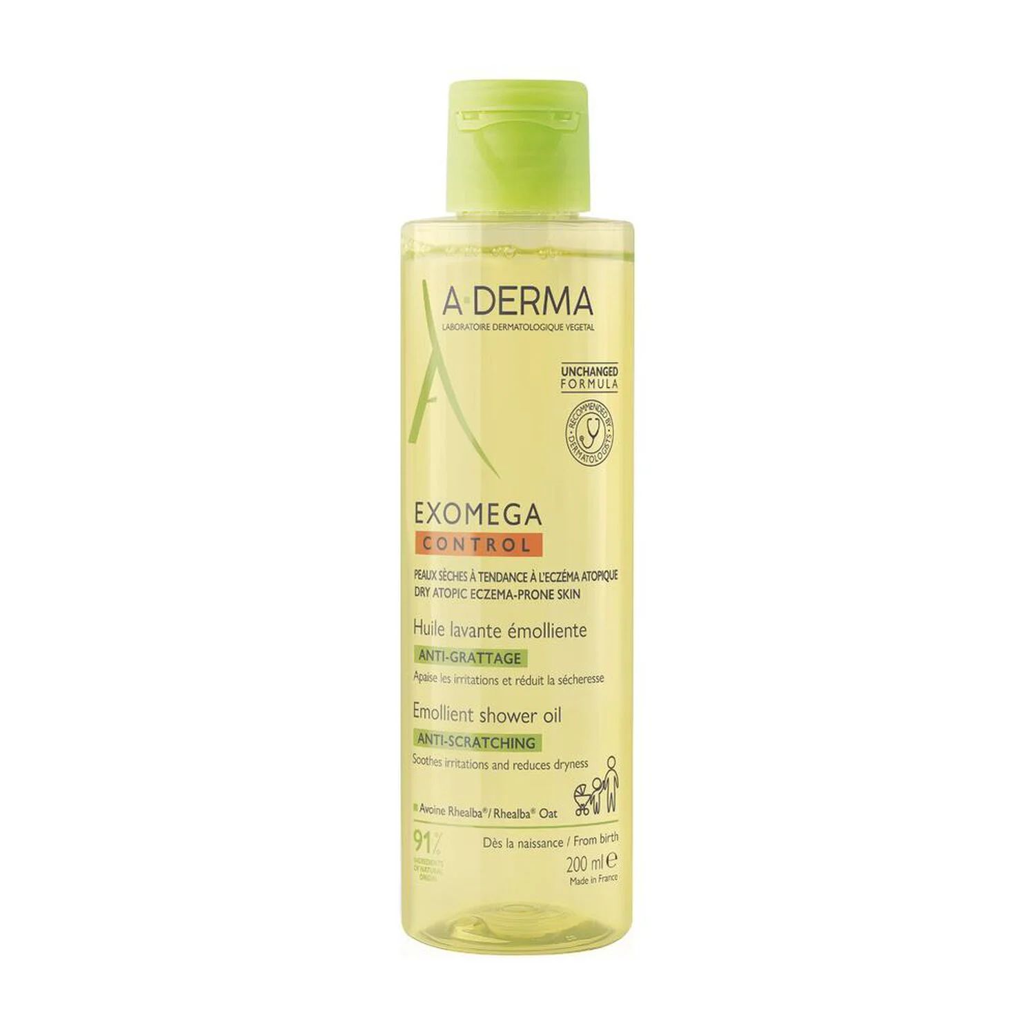 A-DERMA EXOMEGA CONTROL HUILE LAVANTE ANTI-GRATTAGE 200ML