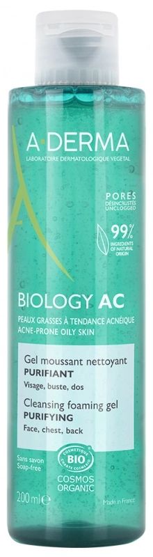 A-DERMA BIOLOGY AC GEL MOUSSANT PEAUX GRASSES 200ML