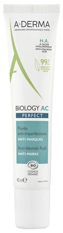 A-DERMA BIOLOGY AC PERFECT FLUIDE ANTI-IMPERFECTIONS ANTI-MARQUES 40ML