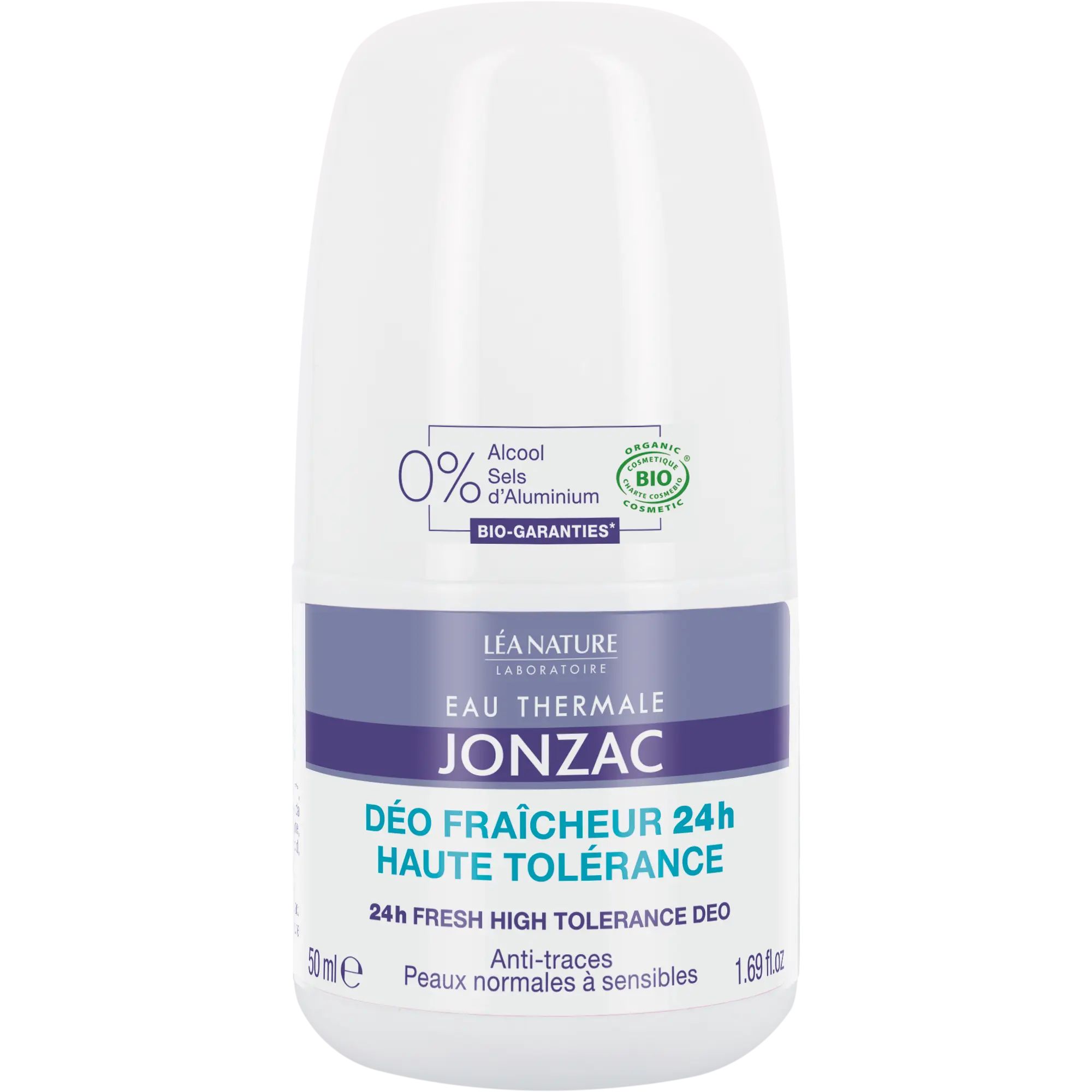 JONZAC DEO FRAICHEUR 24H ANTI TRACES PEAUX NORMALES A SENSIBLES 50ML
