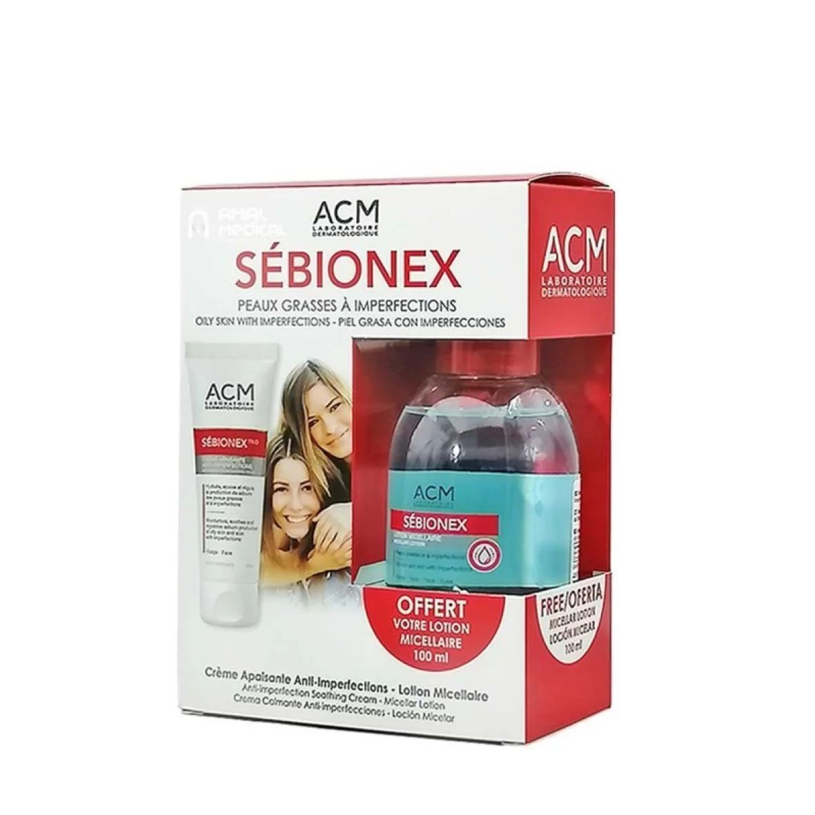 ACM SEBIONEX COFFRET TRIO CRÈME APAISANTE + LOTION MICELLAIRE GRATUITE