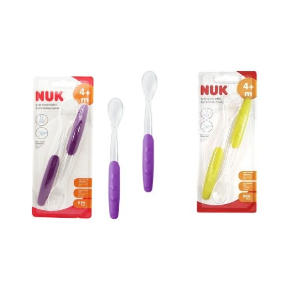 NUK  2 CUILLERE  SILICONE PIECE 4-6