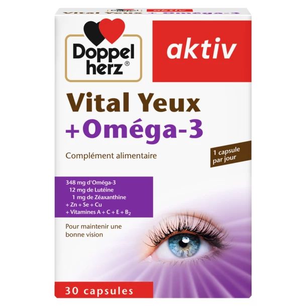 AKTIV VITAL YEUX + OMEGA 3 30 GELULES