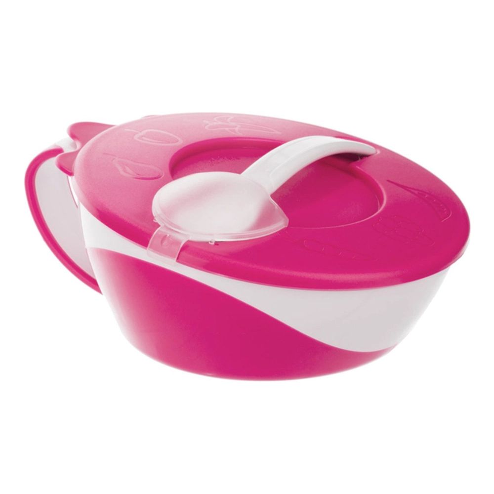 CANPOL BOL AVEC COUVERCLE CUILLERE ROSE 350ML 31/406