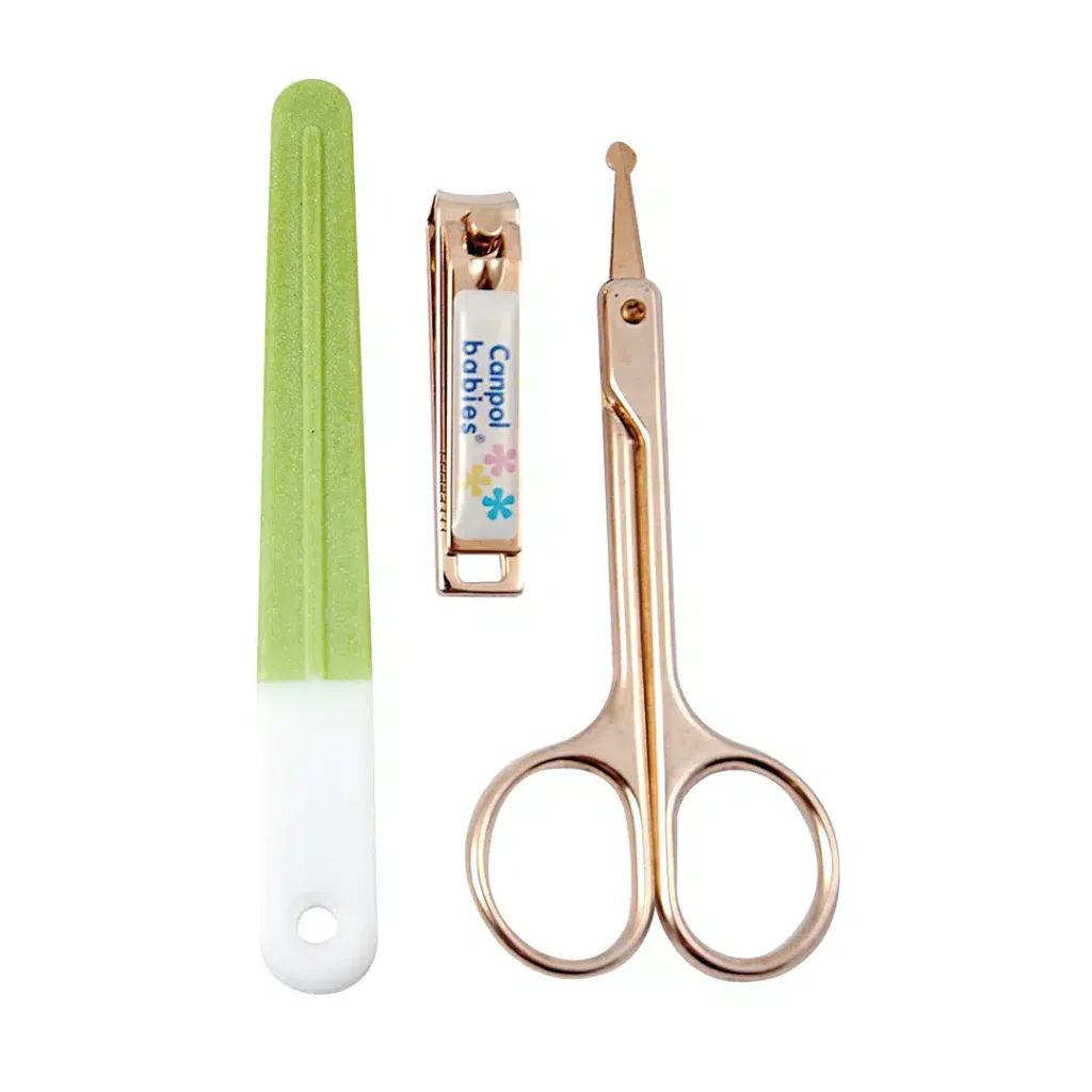 CANPOL SET CISEAU BEBE +COUP A ONGLE+LIM 0M+