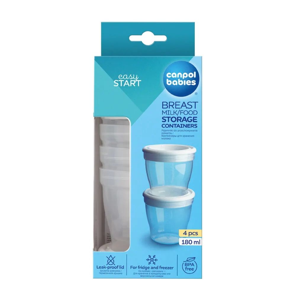 CANPOL BABIES 4 Pots de Conservation des Aliments 180ML - 12/204