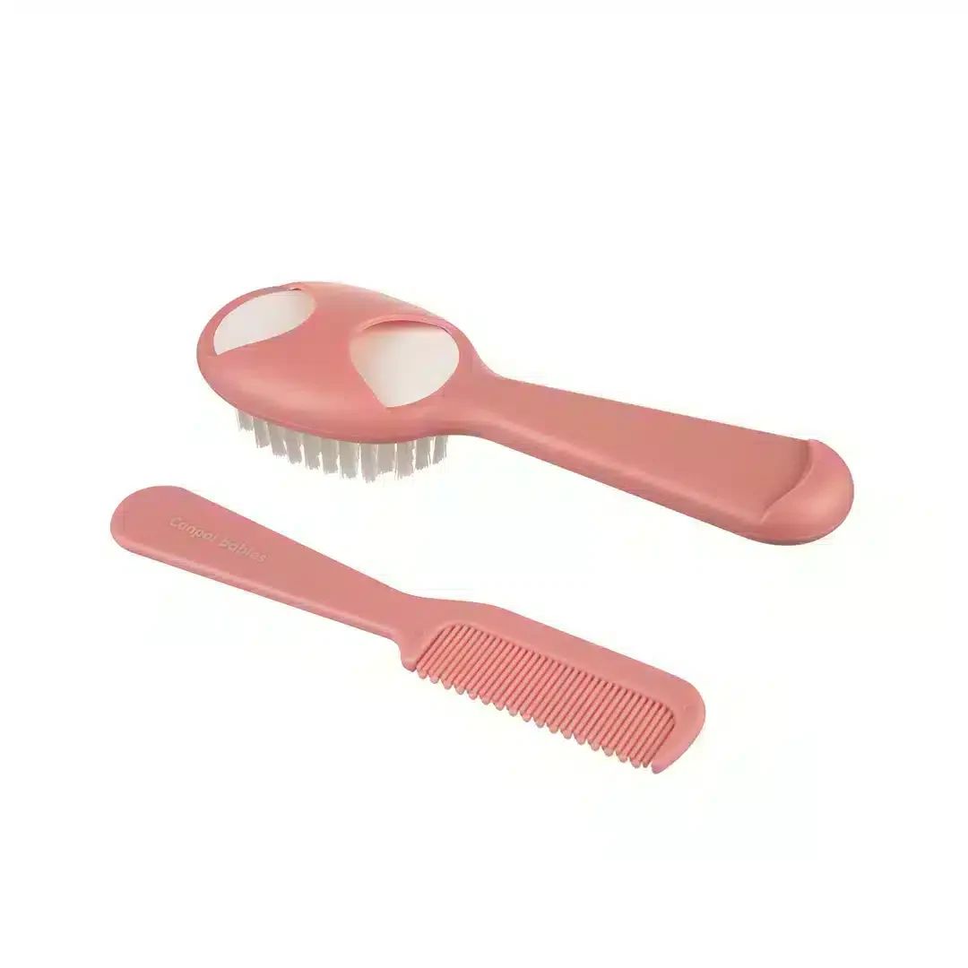 Brosse et Peigne pour cheveux bébé – Rose