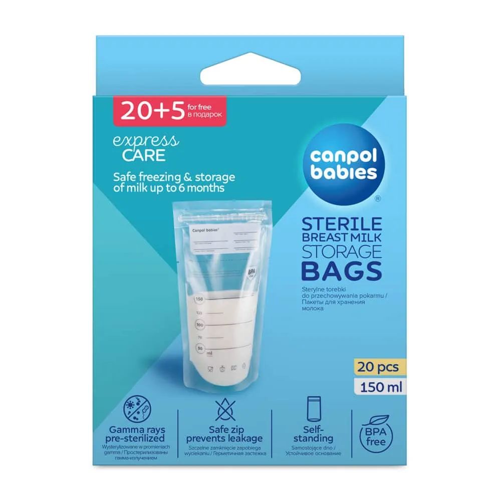 CANPOL BABIES 25 SACS DE CONSERVATION DU LAIT MATERNEL 150ML - 70/001