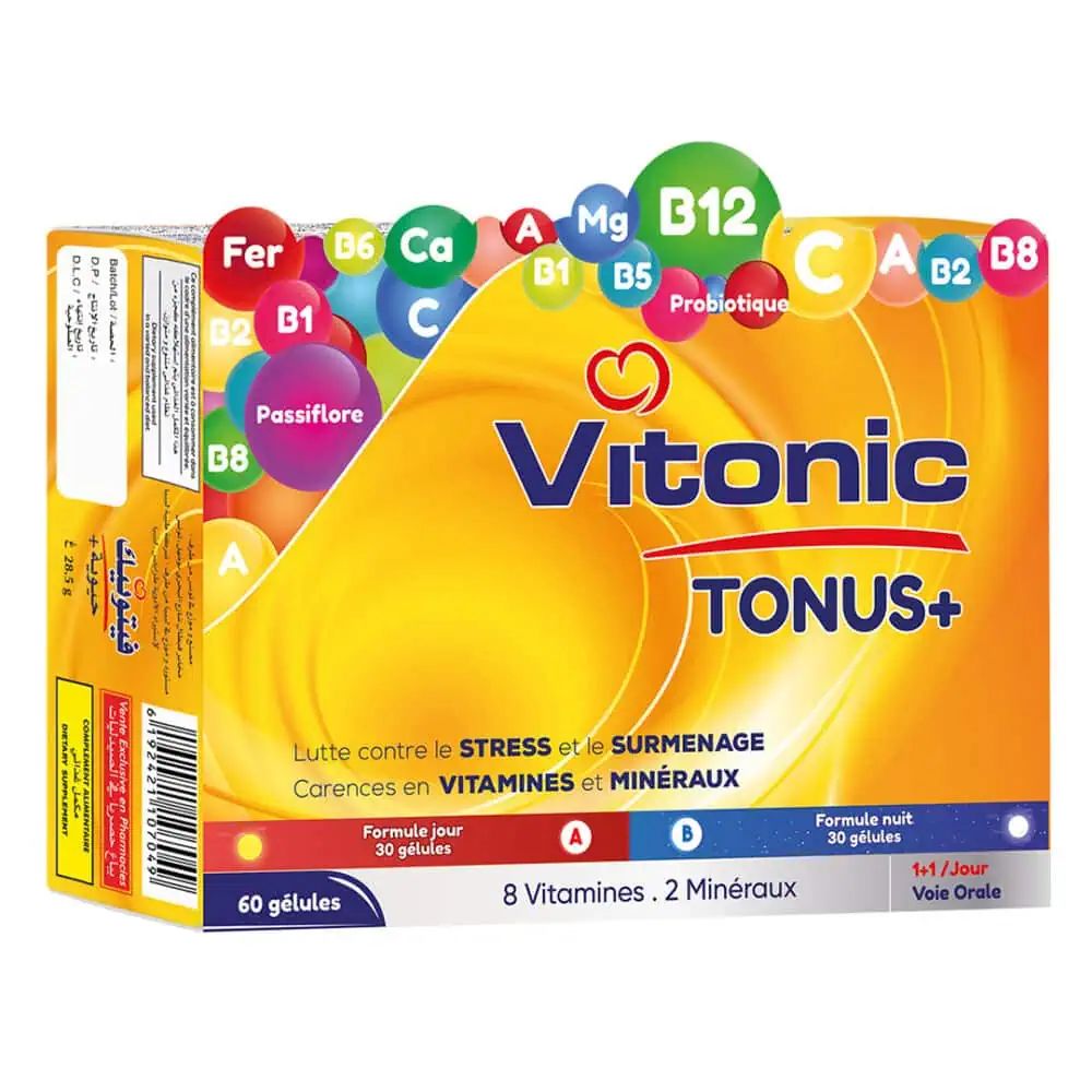 VITONIC TONUS + JOUR ET NUIT - 60 Gelules