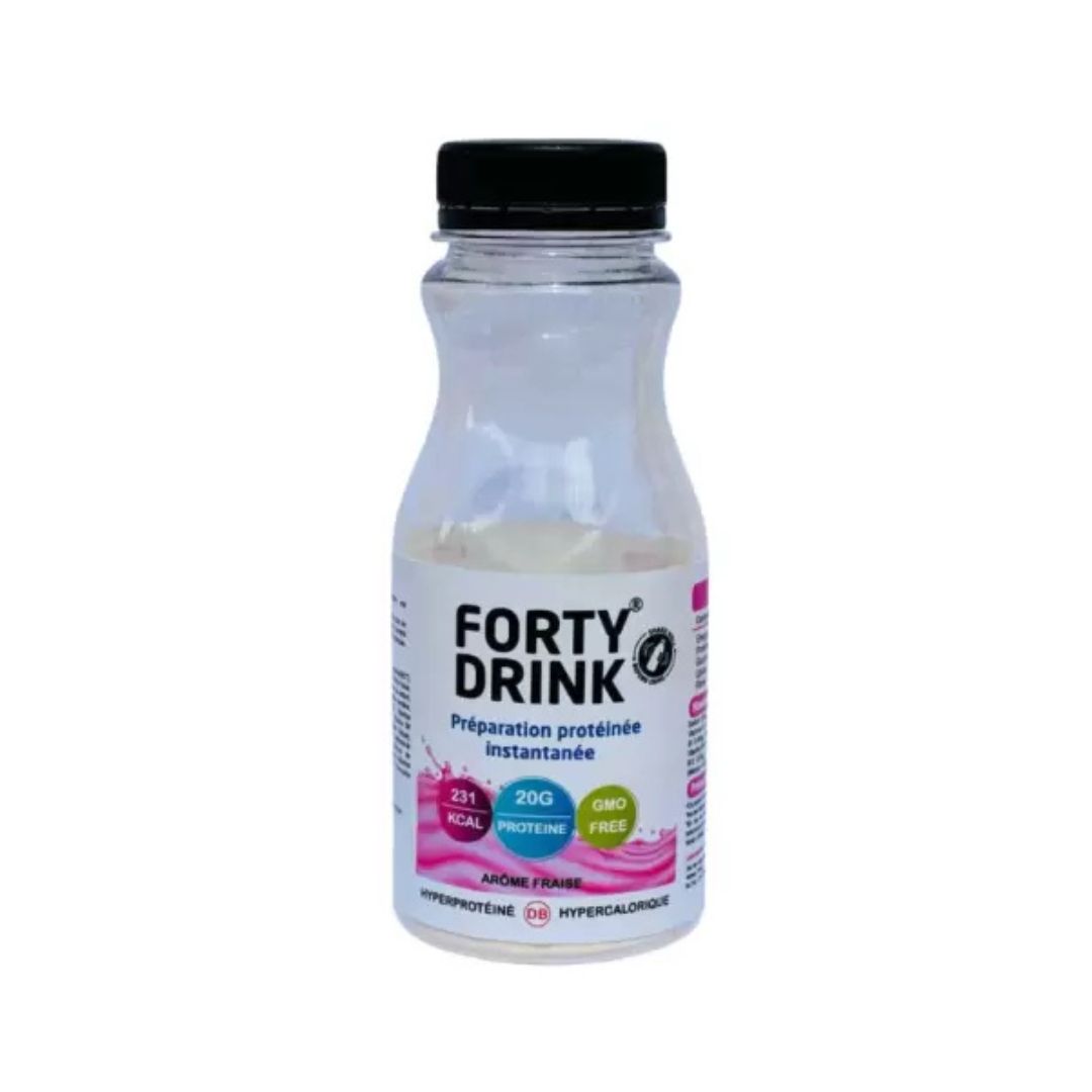 Forty Drink Preparation Proteinee Instantanee Arome Fraise 49.3g