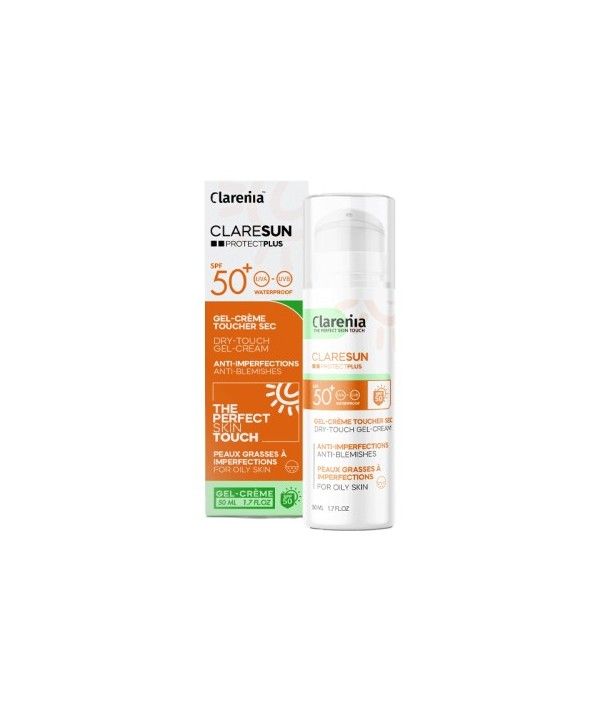 CLARENIA CLARESUN PROTECT PLUS GEL CREME TOUCHER SEC SPF50+ 50ML