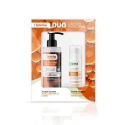 COFFRET SOLAIRE CLARENIA DUO ÉCRAN TOUCHER SEC SPF50+ ET ÉCRAN CAPILAIRE 