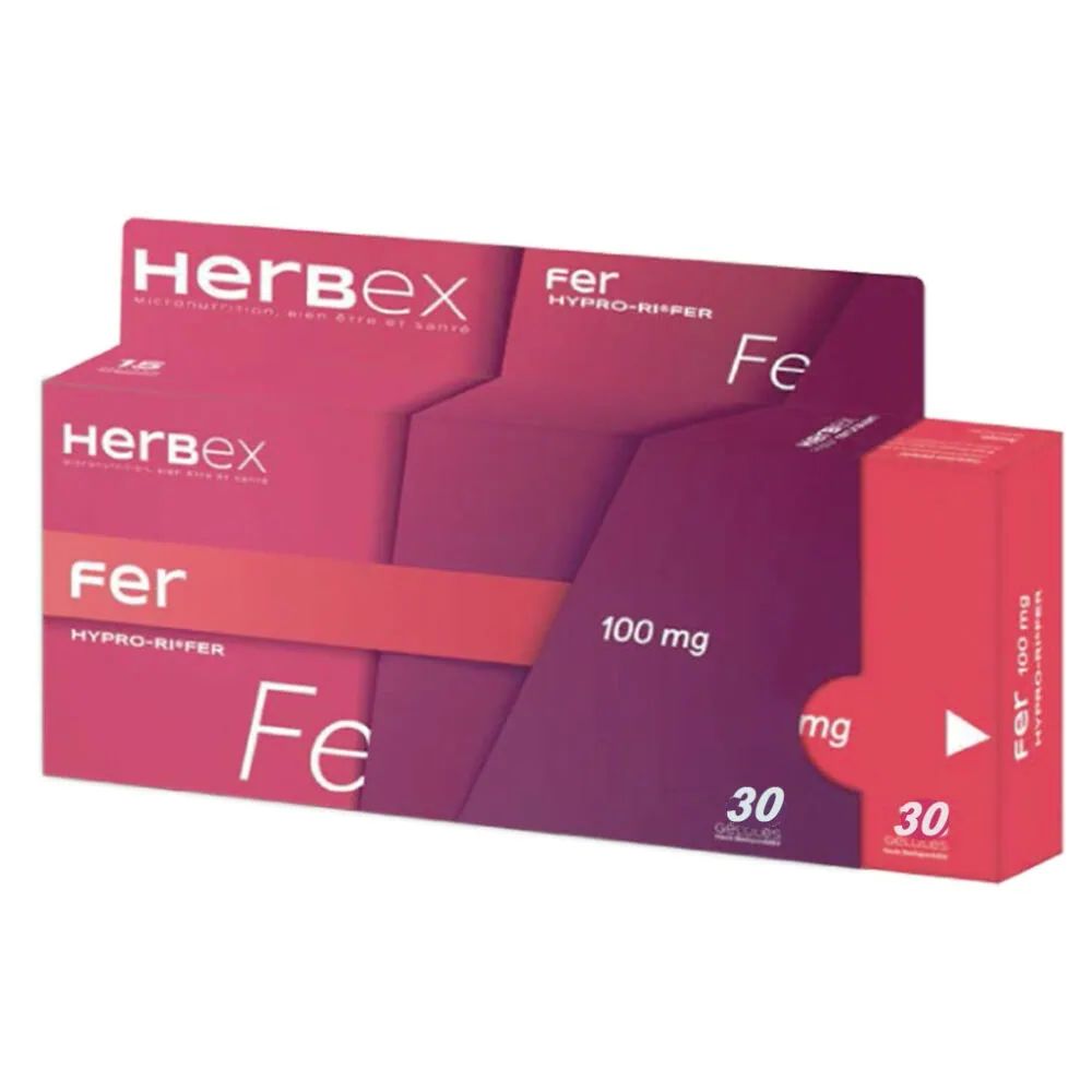 HERBEX FER 100MG 15 GELULES