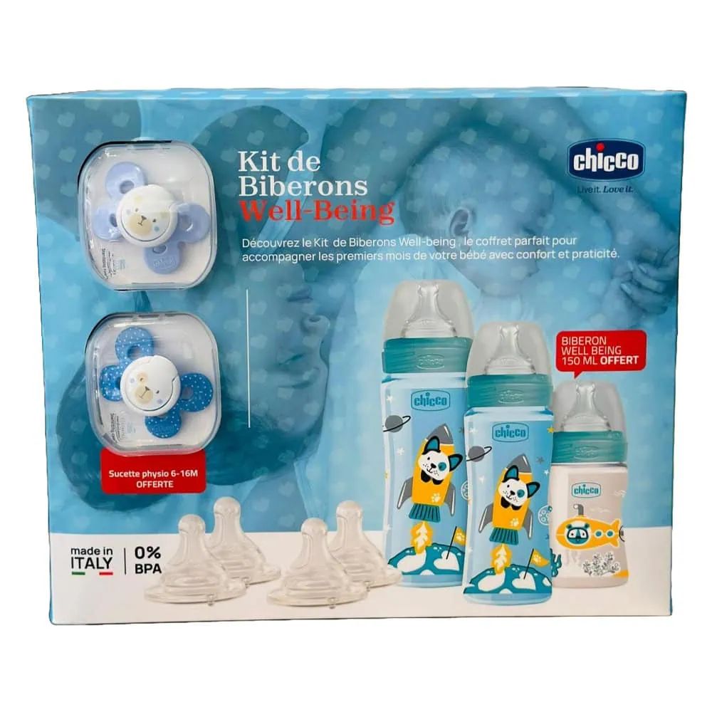 CHICCO Sucette 6-16M Physio Confort BLEU
