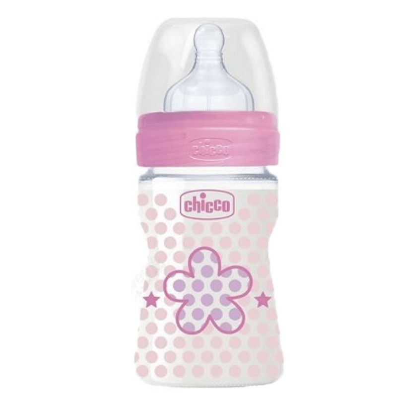 CHICCO BIBERON PLASTIQUE 150ML ROSE