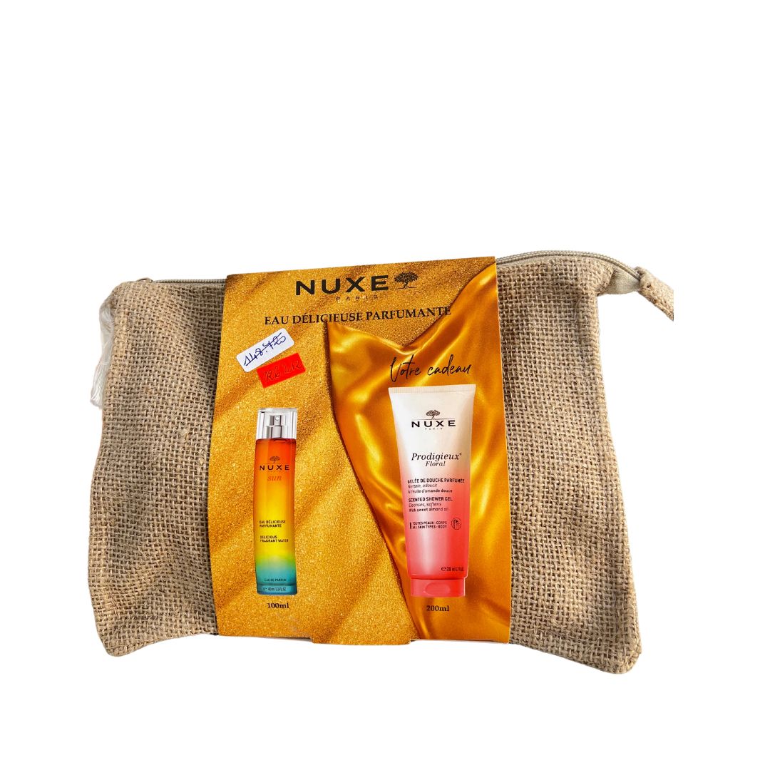 NUXE COFFRET TROUSSE EAU DELICIEUSE PARFUM 100 ML GELEE DE DOUCHE FLORALE 200ML