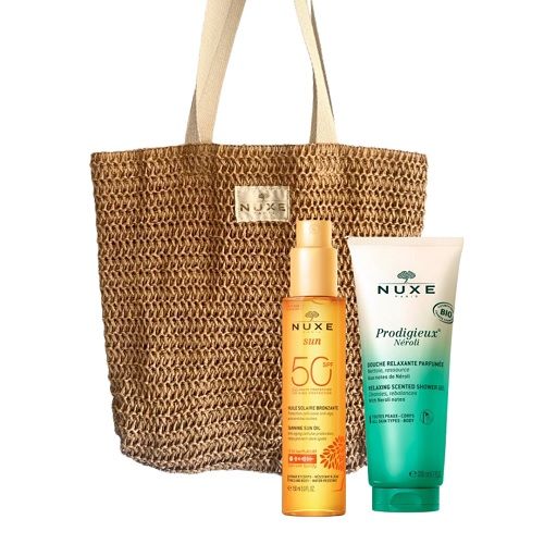 NUXE SAC DE PLAGE H.BRONZANT GEL DOUCHE NEROLI