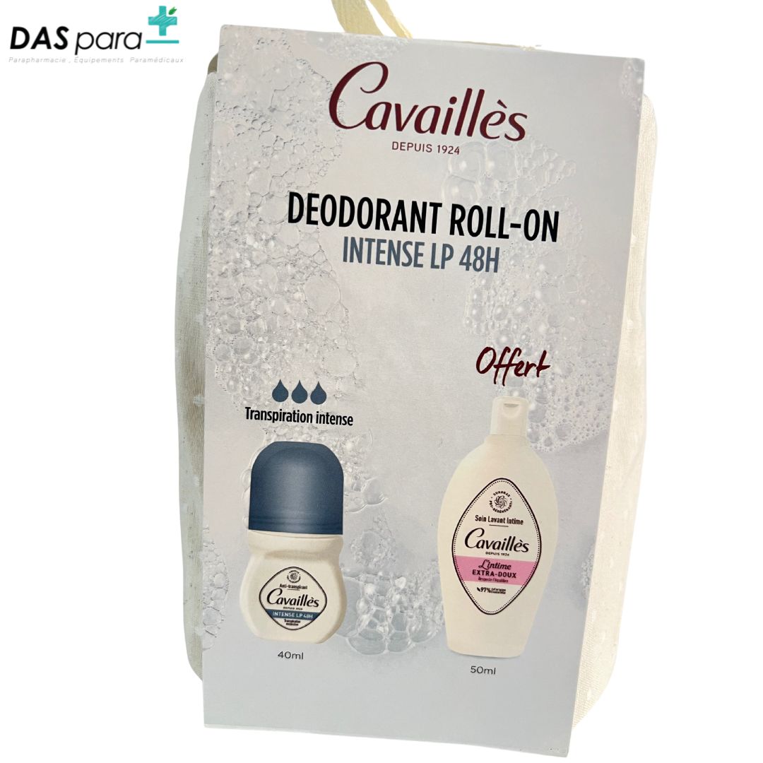 ROGE CAVAILLES COFFRET BOURSE ROLL ON INTENSE LP 40ML + SOIN LAVANT INTIME EXTRA DOUX 50ML